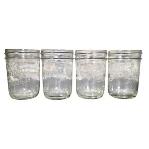 Kerr Self Sealing No.501 8oz Mason Jars Set of 4 - No Lids‎